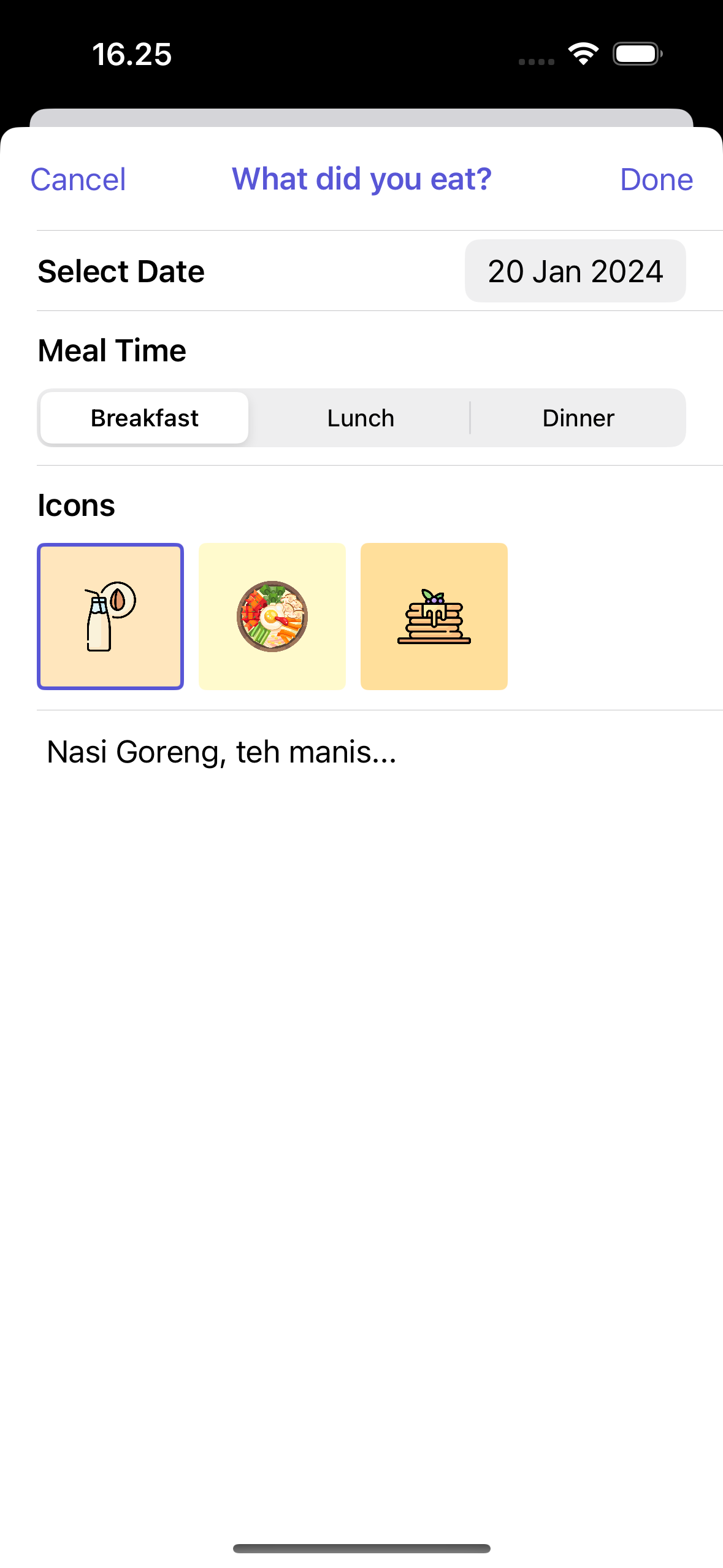 Reminder setup